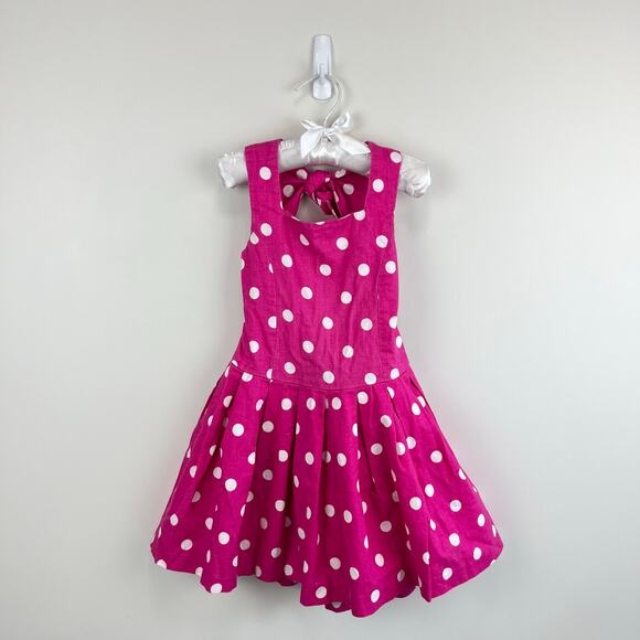 Vintage Amy Too! Pink Polka Dot Party Dress 4T - Picture 1 of 8